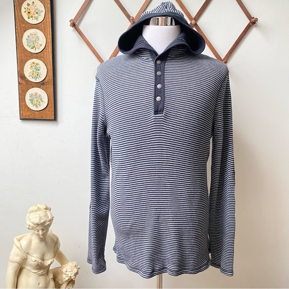 Michael Kors Waffle Knit Striped Hoodie - Picture 12 of 14